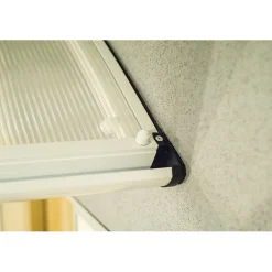 Auvent ARC 160x90, couleur blanc RAL 9016, plaque incolore-Arctom