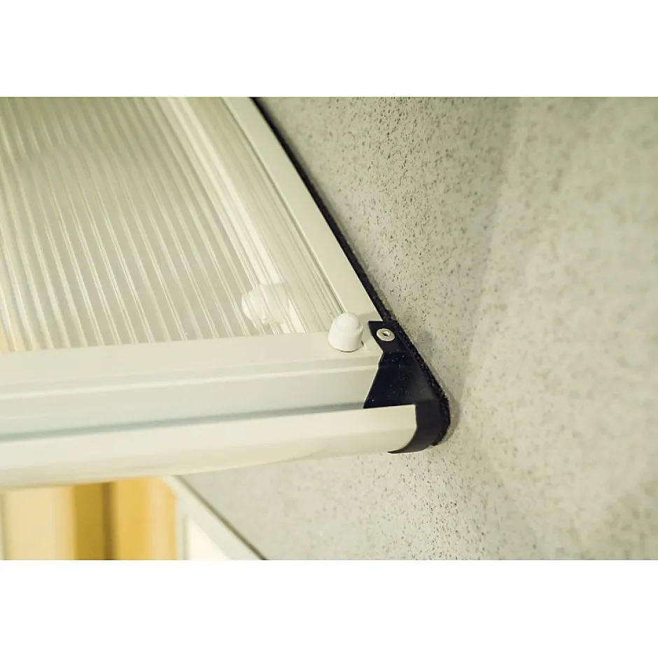 Auvent ARC 160x90, couleur blanc RAL 9016, plaque incolore-Arctom