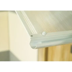 Auvent ARC 160x90, couleur blanc RAL 9016, plaque incolore-Arctom