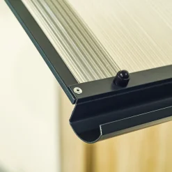 Arctom Auvent ARC 160x70, couleur anthracite RAL7016, plaque incolore