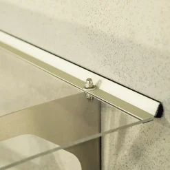 Arctom Auvent Blue 197x89, couleur silver inox, plaque incolore PMMA