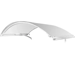 Arctom Auvent CA 160x90, couleur blanc RAL9016, plaque incolore