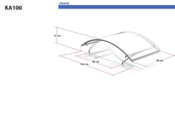 Arctom Auvent CA 160x90, couleur marron RAL7016, plaque marron