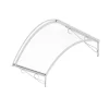 Auvent Coti 140x80, couleur blanc RAL9016, plaque incolore, polycarbonate solide-Arctom New