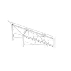 Arctom Auvent Fosti 140x79, couleur blanc RAL9016, plaque incolore, polycarbonate solide