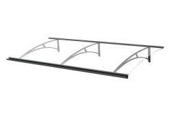 Arctom Auvent Gomo 197x84,5, couleur anthracite RAL7016, plaque incolore PMMA