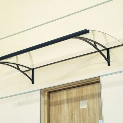 Arctom Auvent Gomo 120x84,5, couleur anthracite RAL7016, plaque incolore PMMA