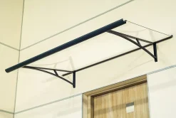 Arctom Auvent Kamios 120x83,5, couleur anthracite RAL7016, plaque incolore PMMA