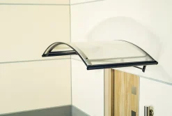 Arctom Auvent Kanon 150x90, couleur anthracite RAL7016, plaque incolore