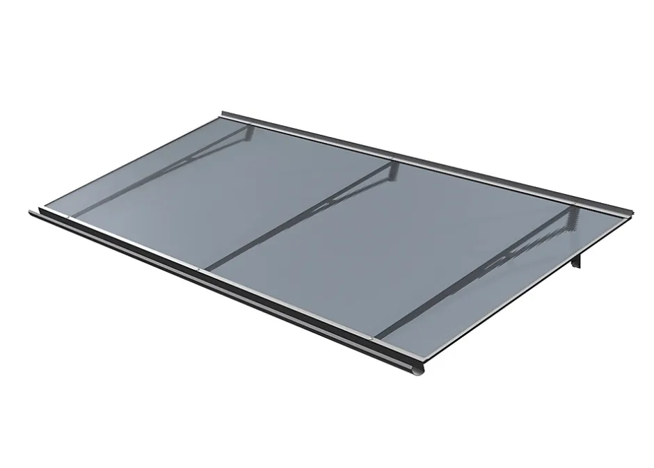 Auvent Karmel 197x83,5, couleur anthracite RAL7016, plaque anthracite-Arctom Clearance