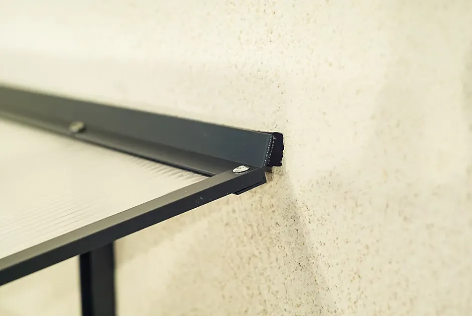 Auvent Karmel 197x83,5, couleur anthracite RAL7016, plaque anthracite-Arctom Clearance