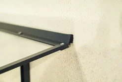 Auvent Karmel 150x83,5, couleur anthracite RAL7016, plaque incolore-Arctom Outlet