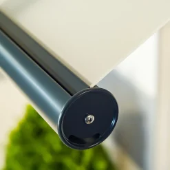 Auvent Kowal 151x94, couleur anthracite RAL7016, plaque incolore PMMA-Arctom Outlet