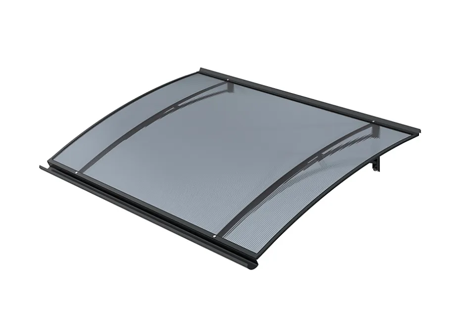 Arctom Auvent LARA 150x83,5, couleur anthracite RAL7016, plaque anthracite