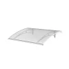 Arctom Auvent LARA 120x83,5, couleur blanc RAL9016, plaque incolore