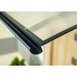 Arctom Auvent LARA 150x83,5, couleur anthracite RAL7016, plaque incolore