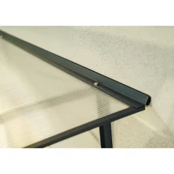 Arctom Auvent LARA 120x83,5, couleur anthracite RAL7016, plaque incolore