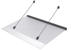 Arctom Auvent Lazuro 150x97, couleur anthracite RAL7016, plaque incolore PMMA