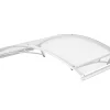 Auvent Leos 158x90, couleur blanc RAL9016, plaque incolore PMMA-Arctom Discount
