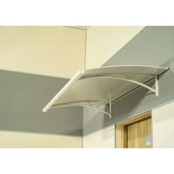 Auvent Libo 150x84,5, couleur silver RAL9006, panneau sandwich AL PE AL-Arctom Hot