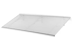Auvent Mebe 197x84 couleur blanc RAL9016, plaque incolore-Arctom Hot