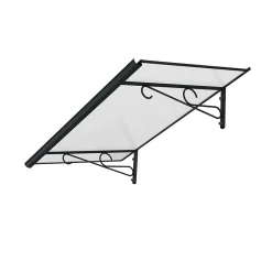 Auvent Mela 140x79, couleur anthracite RAL7016, plaque incolore-Arctom Best