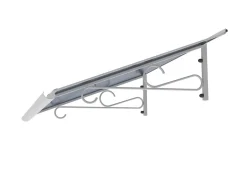 Arctom Auvent Mela 140x79, couleur blanc RAL9016, plaque anthracite