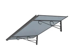 Auvent Mela 140x79, couleur anthracite RAL7016, plaque anthracite-Arctom Clearance