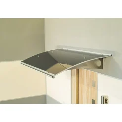 Arctom Auvent Oris 150x89, couleur silver RAL9006, panneau sandwich AL PE AL