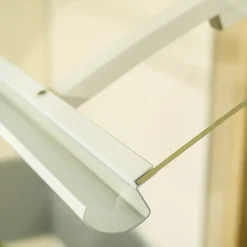 Auvent Otos 197x84, couleur blanc RAL9016, plaque incolore PMMA-Arctom Online