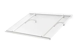Arctom Auvent Otos 160x84, couleur blanc RAL9016, plaque incolore PMMA