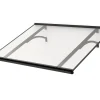 Auvent Otos 120x84, couleur anthracite RAL7016, plaque incolore PMMA-Arctom Outlet