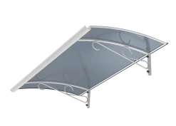 Auvent Regi 140x82 couleur blanc RAL9016, plaque antrhracite-Arctom Clearance