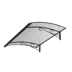 Arctom Auvent Regi 140x82, couleur anthracite RAL7016, plaque incolore