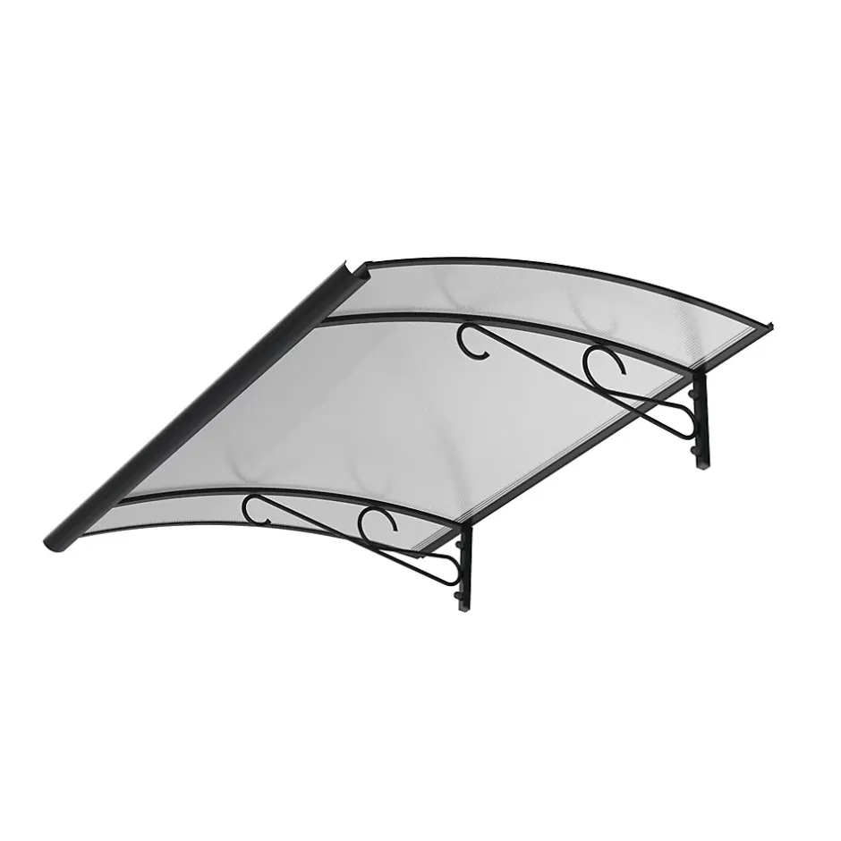 Arctom Auvent Regi 140x82, couleur anthracite RAL7016, plaque incolore