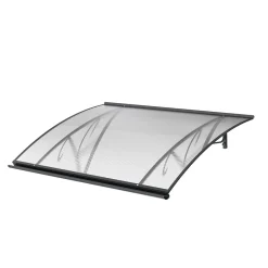 Arctom Auvent Regi 140x82, couleur anthracite RAL7016, plaque incolore