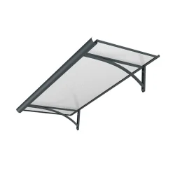 Arctom Auvent Ruba 120x54, couleur anthracite RAL7016, plaque incolore