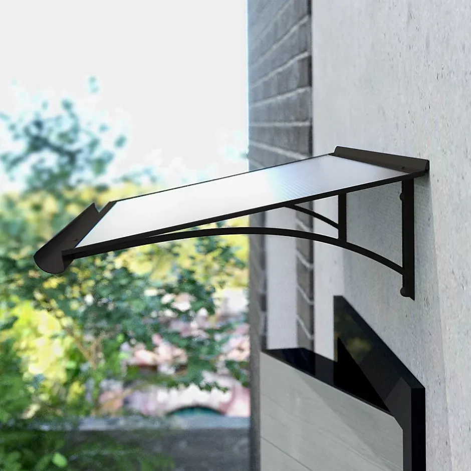 Arctom Auvent Ruba 120x54, couleur anthracite RAL7016, plaque incolore