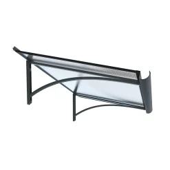 Arctom Auvent Ruba 120x54, couleur anthracite RAL7016, plaque incolore