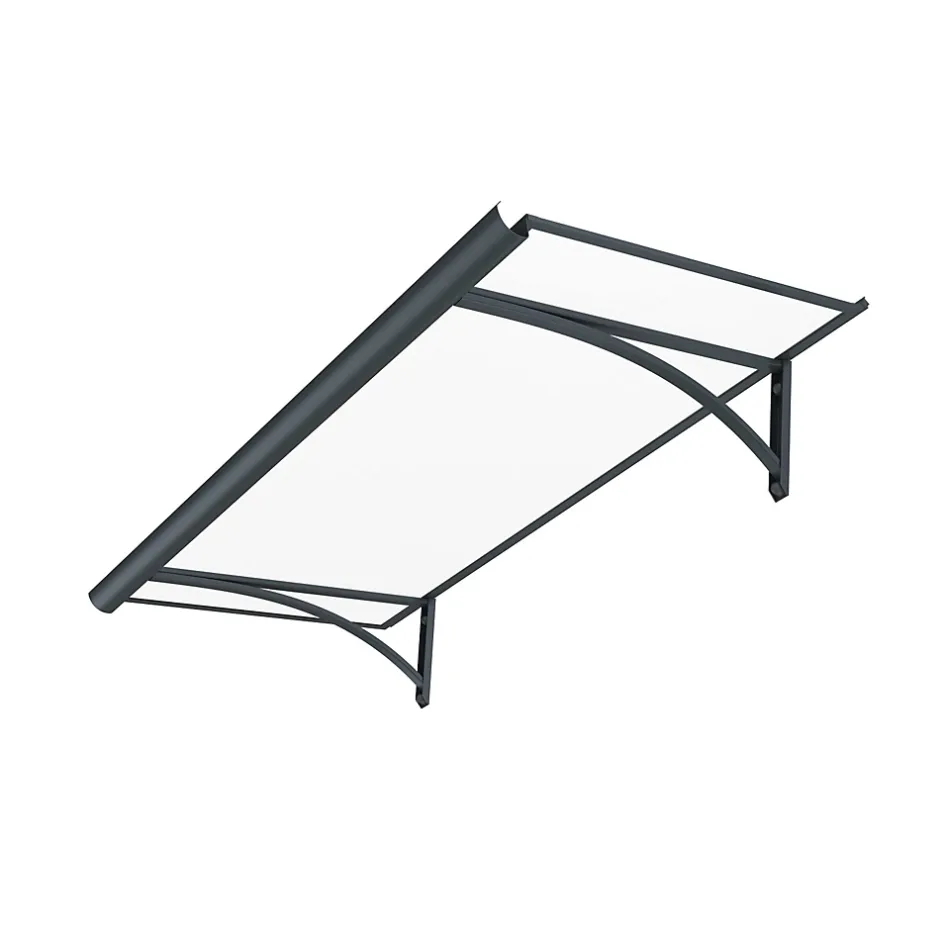 Arctom Auvent Ruba 120x54, couleur anthracite RAL7016, plaque incolore