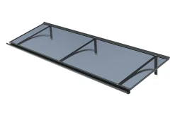 Arctom Auvent Ruba 197x54, couleur anthracite RAL7016, plaque anthracite