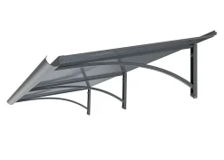 Arctom Auvent Ruba 197x54, couleur anthracite RAL7016, plaque anthracite