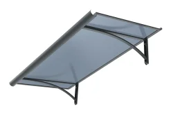 Arctom Auvent Ruba 120x54, couleur anthracite RAL7016, plaque anthracite