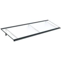 Auvent Saba 197x54, couleur anthracite RAL7016, plaque incolore PMMA-Arctom Clearance