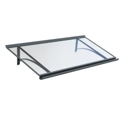 Arctom Auvent Saba 160x54, couleur anthracite RAL7016, plaque en PMMA satinée