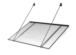 Auvent Spak 120x70, couleur anthracite RAL7016, plaque incolore-Arctom Best