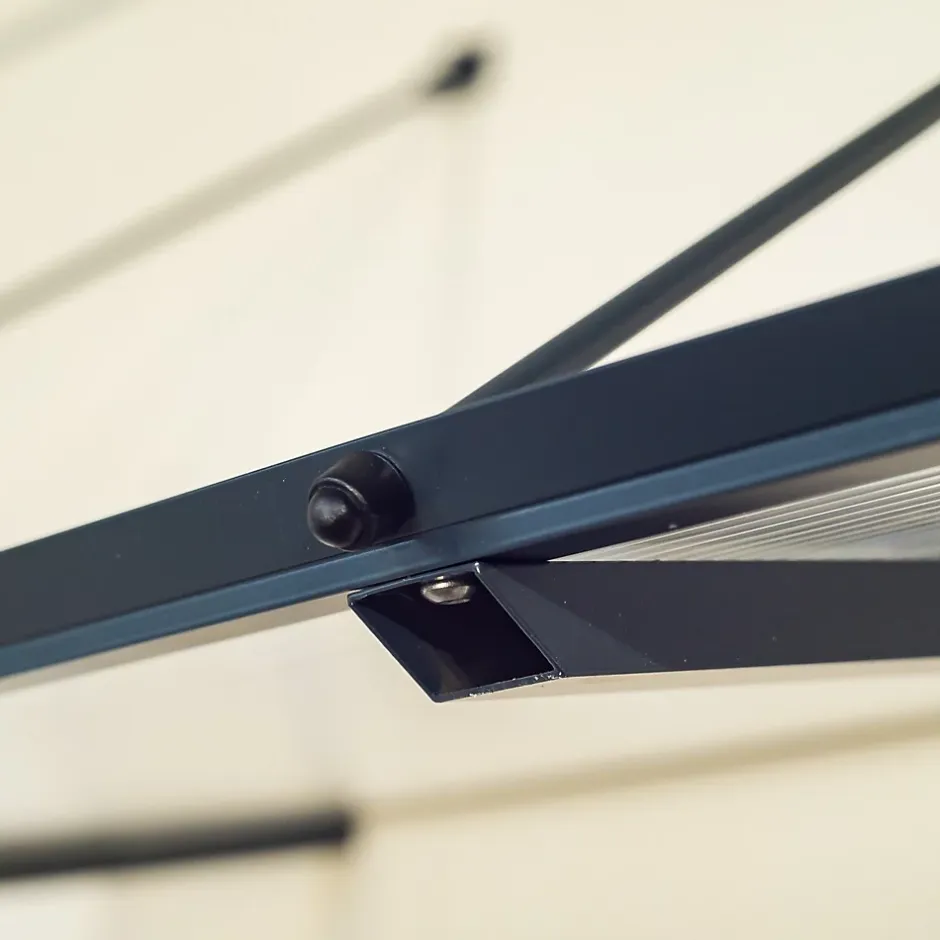 Auvent Spak 120x70, couleur anthracite RAL7016, plaque incolore-Arctom Best