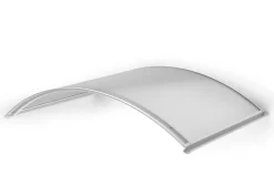 Arctom Auvent Top 130x70, couleur blanc RAL9016, plaque incolore