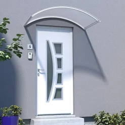 Arctom Auvent Top 130x70, couleur blanc RAL9016, plaque incolore