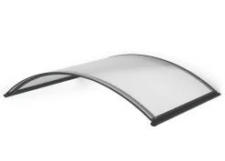 Auvent Top 130x70, couleur anthracite RAL7016, plaque incolore-Arctom Online